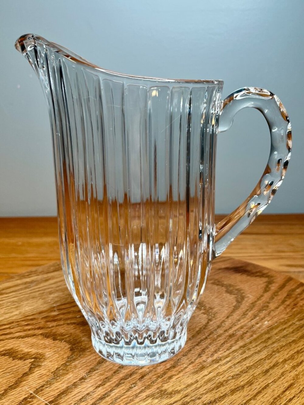 Vintage Mikasa Park Avenue Clear Crystal 40oz Pitcher, 8 - 1/2”